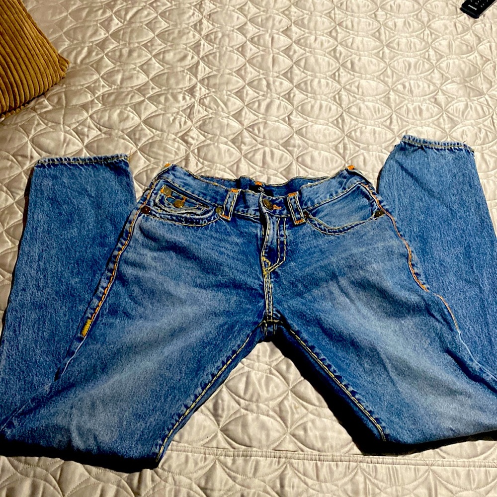 TRUE RELIGION JEANS WAIST 30 Light blue SLIM STRAIGHT